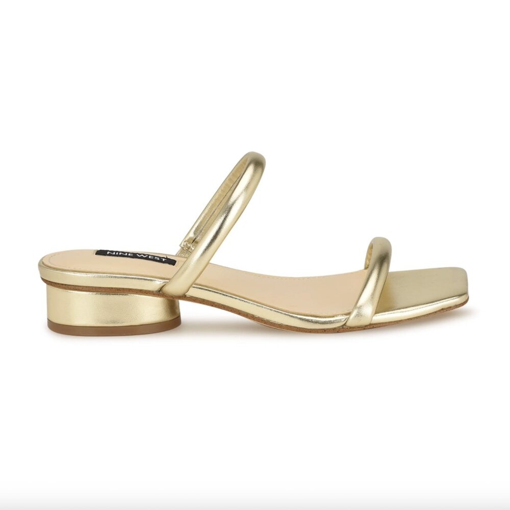 Nine West Morella Slide Sandals Gold Size 9